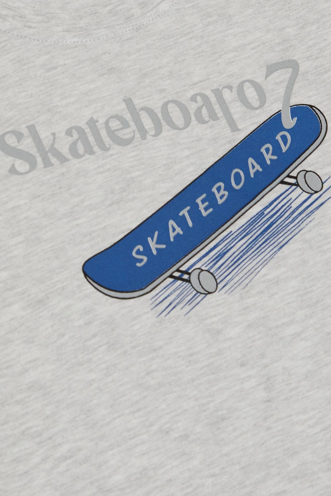 BRE Breeze Boys' T-shirt Skateboard Printed 82 Years, Light Grey Melange - Edmonton