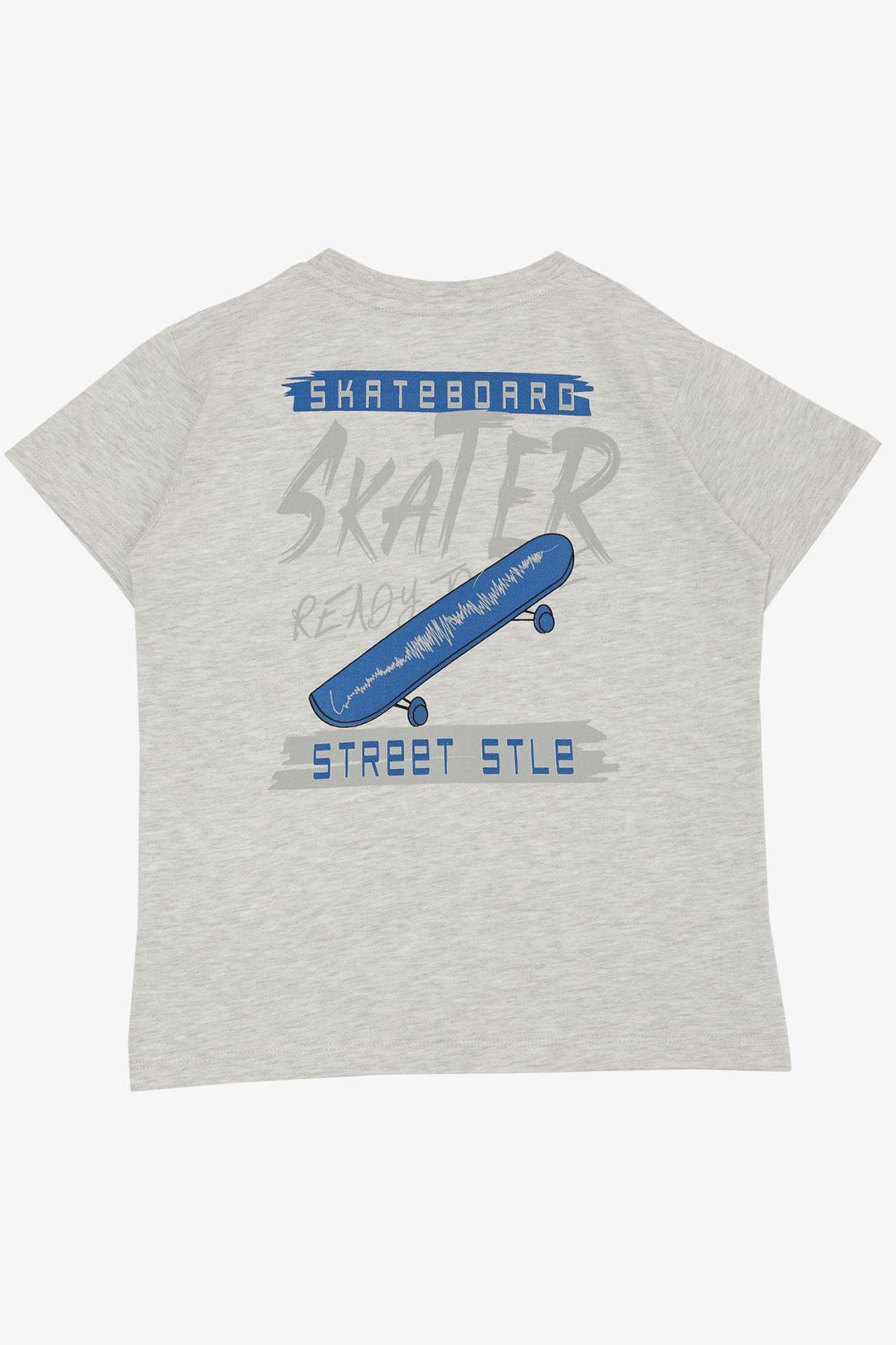BRE Breeze Boys' T-shirt Skateboard Printed 82 Years, Light Grey Melange - Edmonton