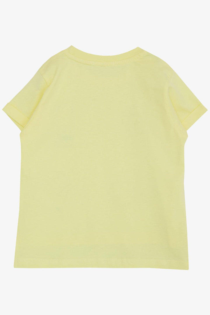 BRE Breeze Boys' T-Shirt with Car Print Slogan Theme, 2-6 Years, Yellow - Cicero