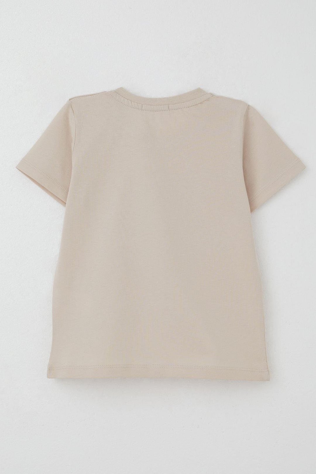 BRE Breeze Boys' T-shirt Surfer Cute Shark Printed 1.5-5 Years, Beige - Bünde