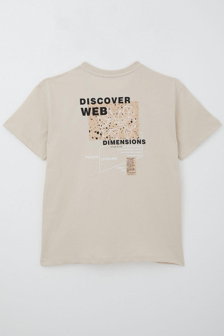 BRE Breeze Boys' T-shirt Webi Discovery Themed 94 Years, Beige - Freising