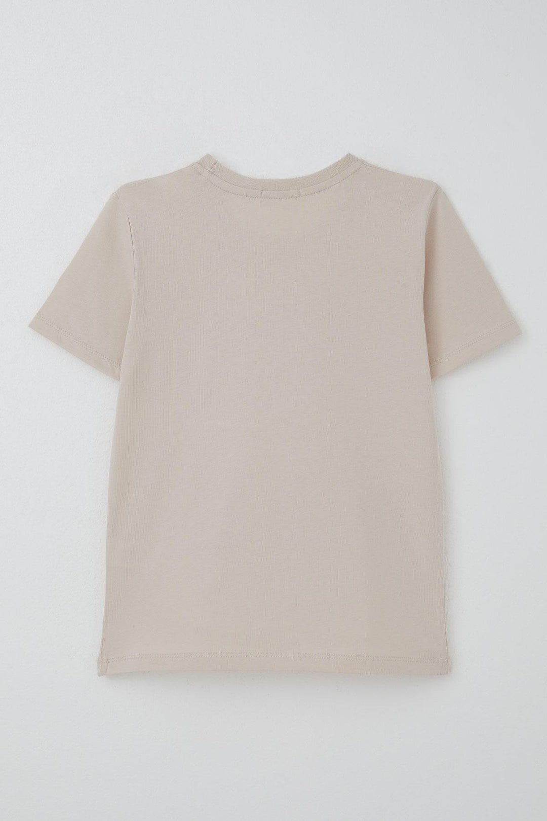 BRE Breeze Boy's T-shirt Reflective Effect Printed with Text 84 Years, Beige - Schwabach