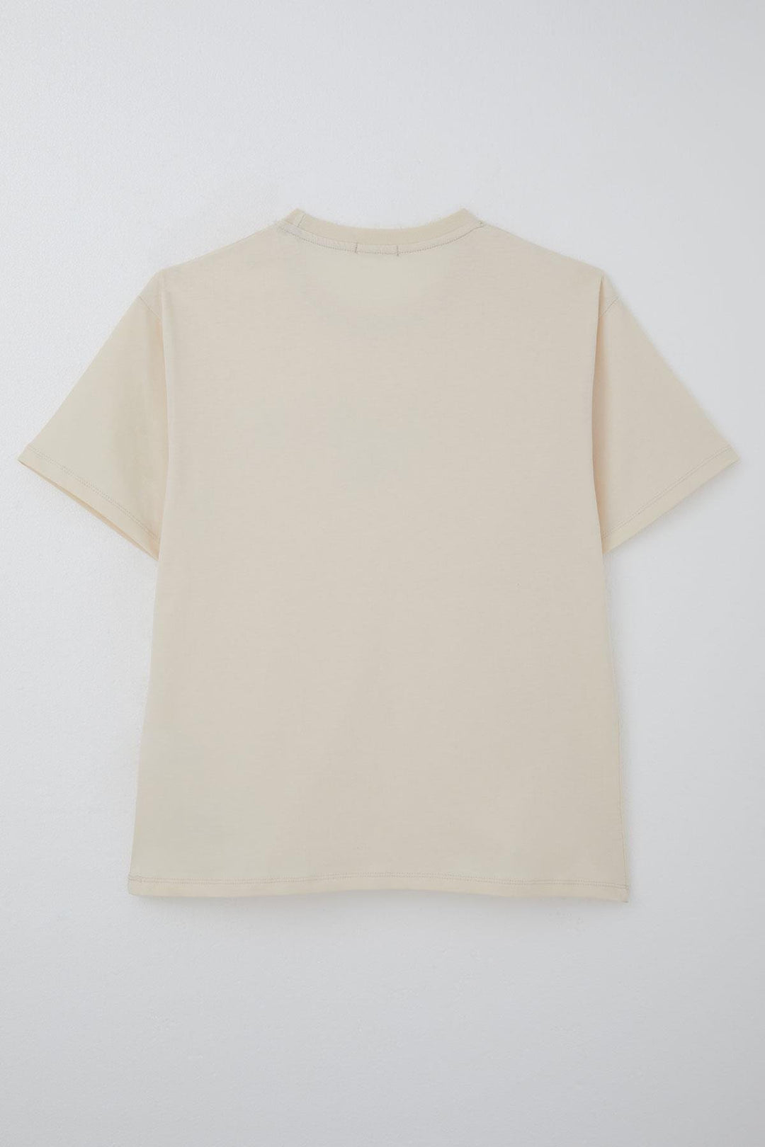 BRE Breeze Boy's T-shirt with Printed Writing and Patch Detail, 94 Years, Cream - Schiltigheim