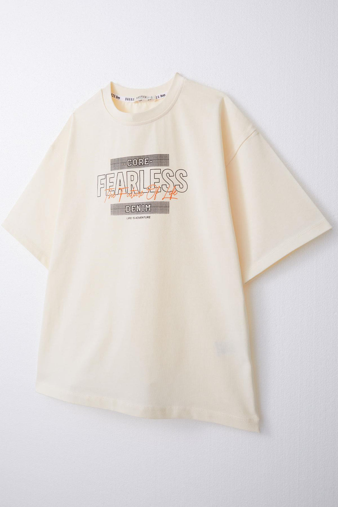 BRE Breeze Boys' T-shirt Printed with Text 84 Years, Cream - East Lansing