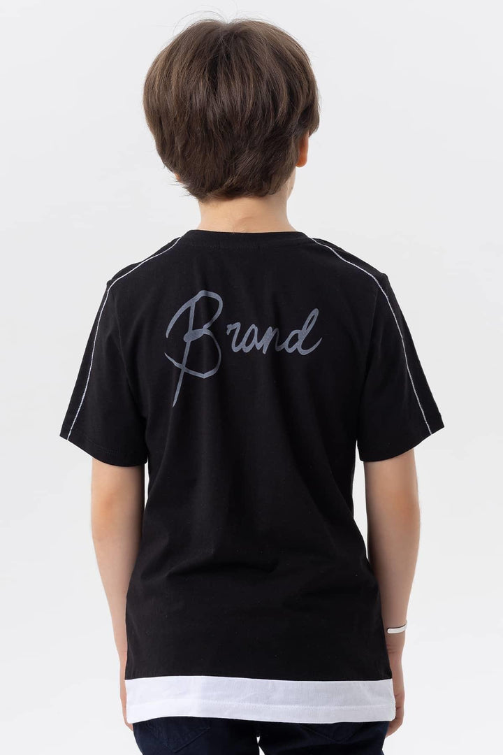 BRE Breeze Boys' T-shirt Printed with Text, 84 Years, Black - Walton upon Thames