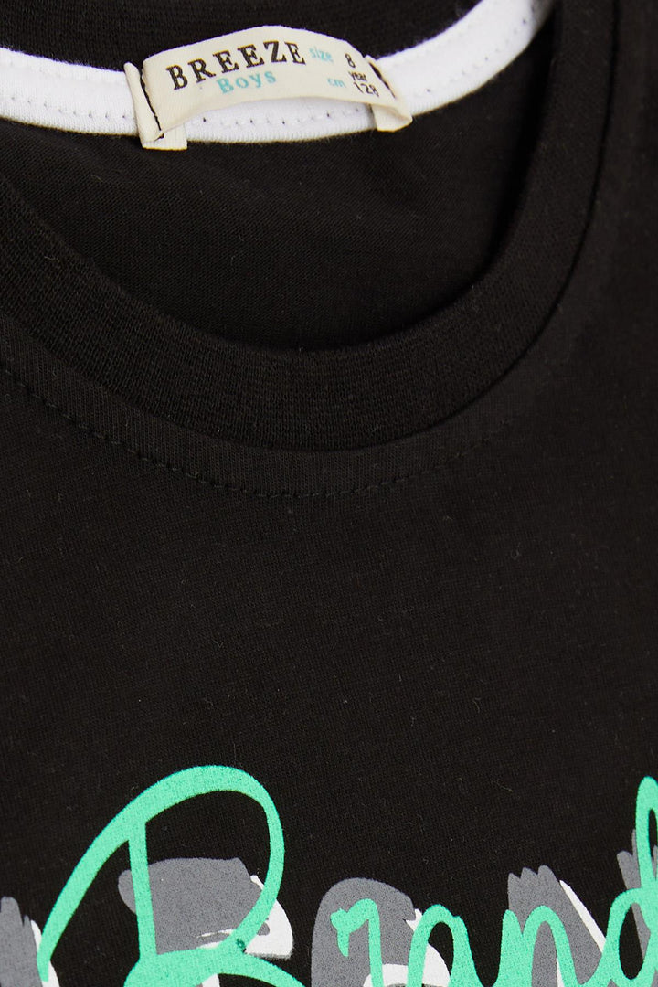 BRE Breeze Boys' T-shirt Printed with Text, 84 Years, Black - Walton upon Thames