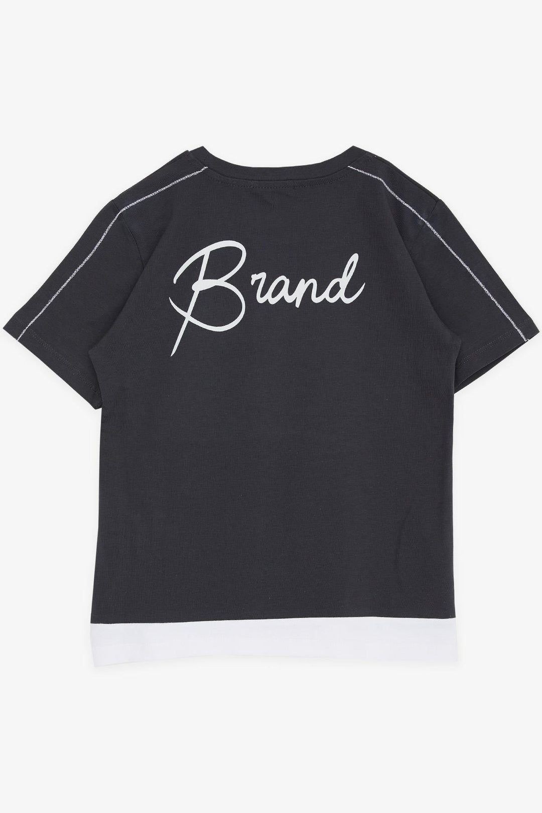 BRE Breeze Boys' T-Shirt Printed with Text, 84 Years, Anthracite - Victoria