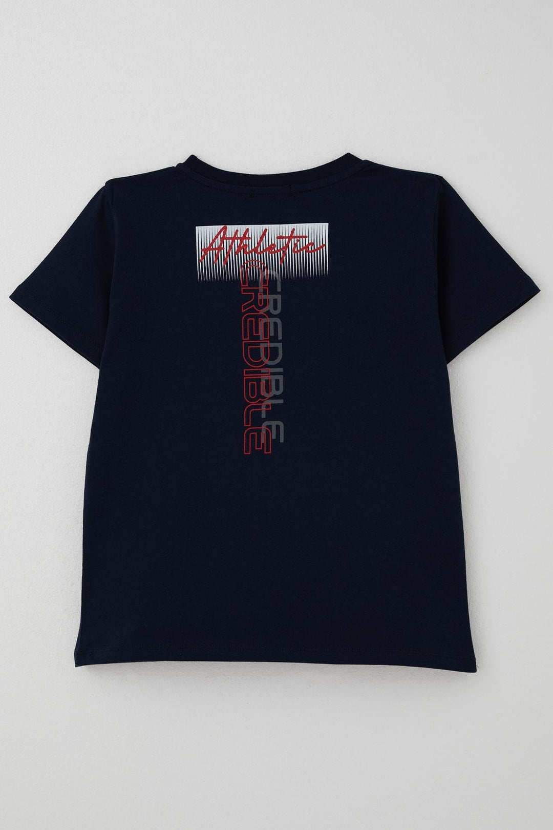 BRE Breeze Erkek Çocuk Tişört Yazı Baskılı Sırt Kısmı Baskı Detaylı 106 Yaş, Lacivert - Cintalapa de Figueroa