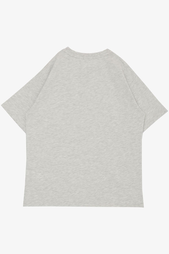 BRE Breeze Boys' T-Shirt Printed with Text and Emblem 94 Years, Light Grey Melange - Cuautitlán