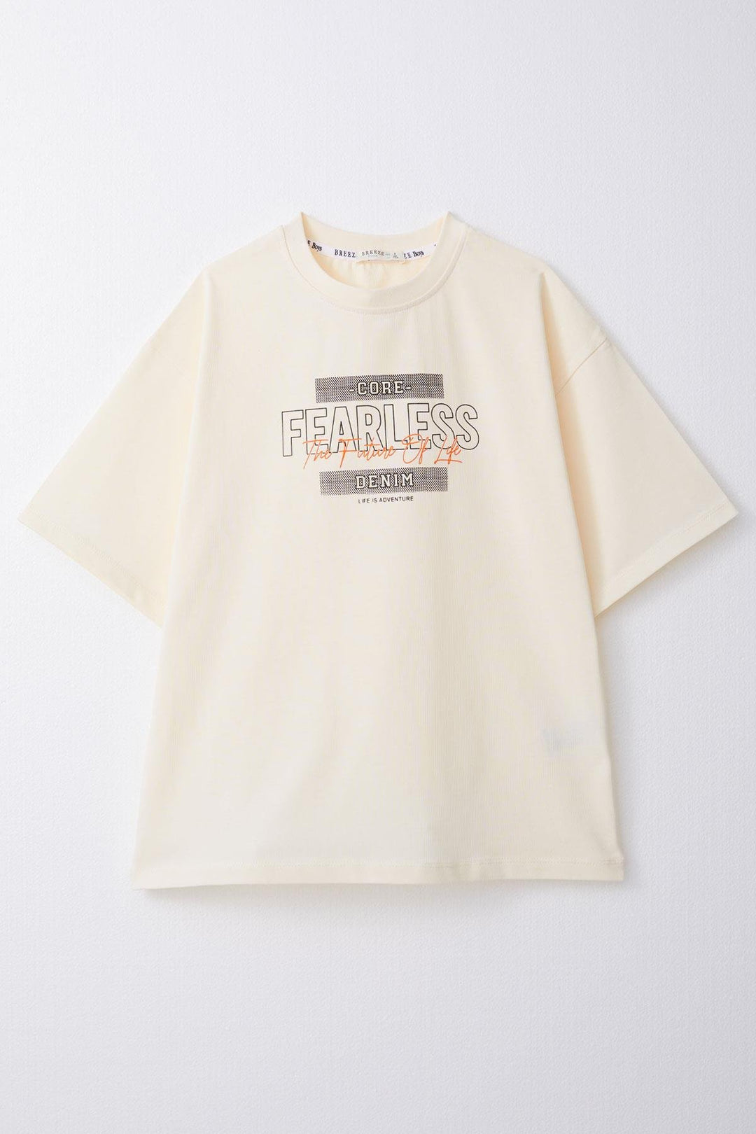 BRE Breeze Boys' T-shirt Printed with Text 84 Years, Cream - East Lansing