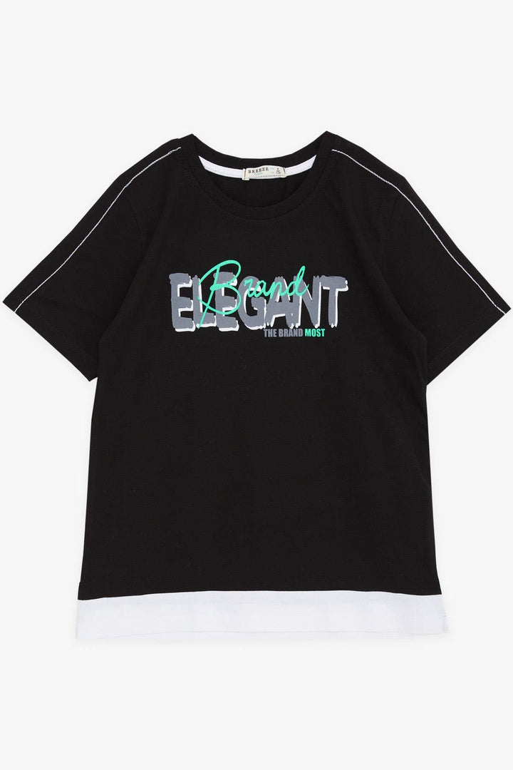 BRE Breeze Boys' T-shirt Printed with Text, 84 Years, Black - Walton upon Thames