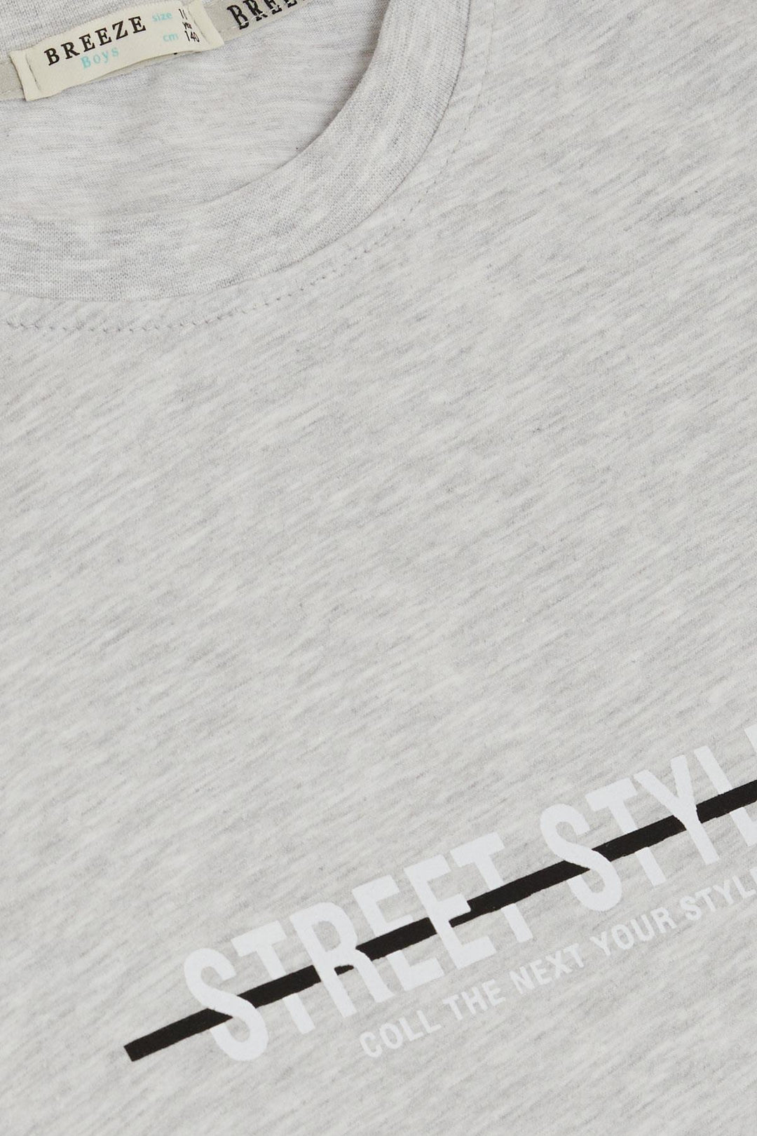 BRE Breeze Boys' T-Shirt Printed with Text and Emblem 94 Years, Light Grey Melange - Cuautitlán