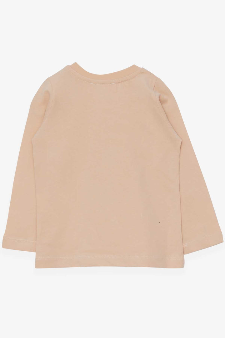 BRE Breeze Boys' Long Sleeve T-Shirt with Bear Print, 2-6 Years, Beige - Stanton