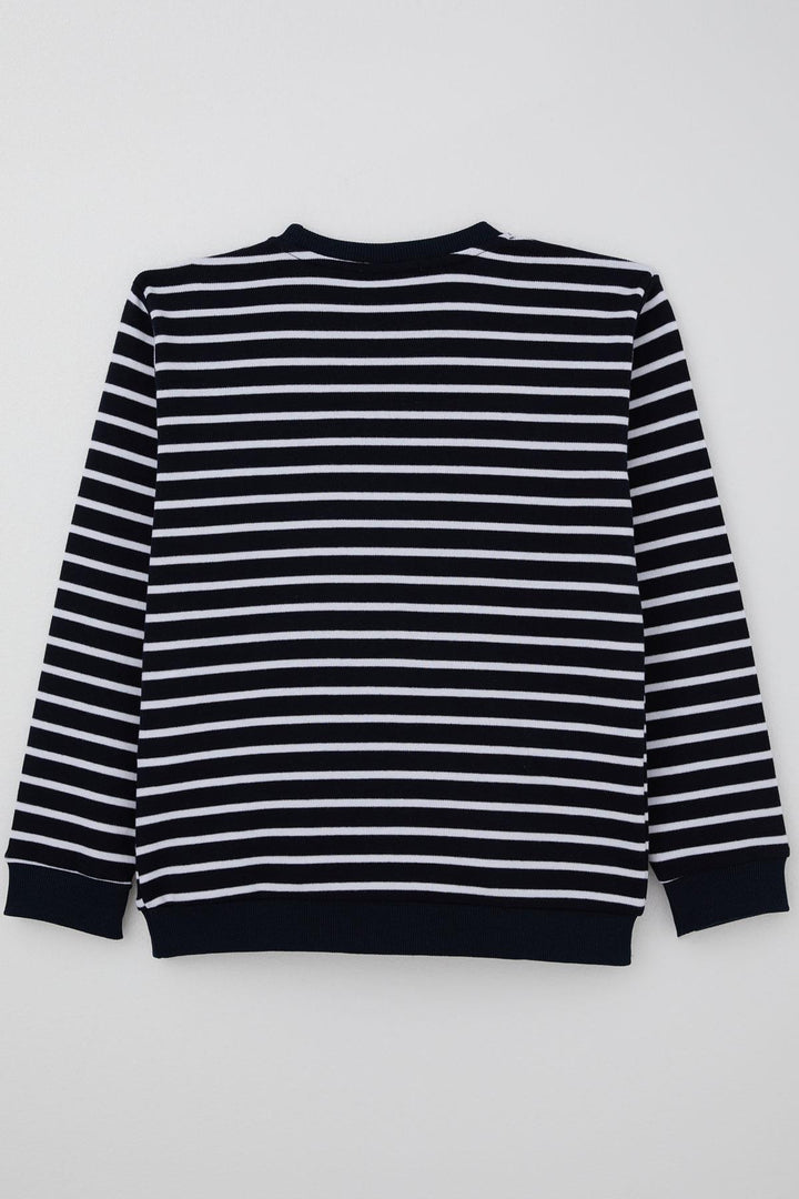 BRE Breeze Boys' Long Sleeve T-Shirt with Patch Detail, Navy, 4-8 Years - Crailsheim