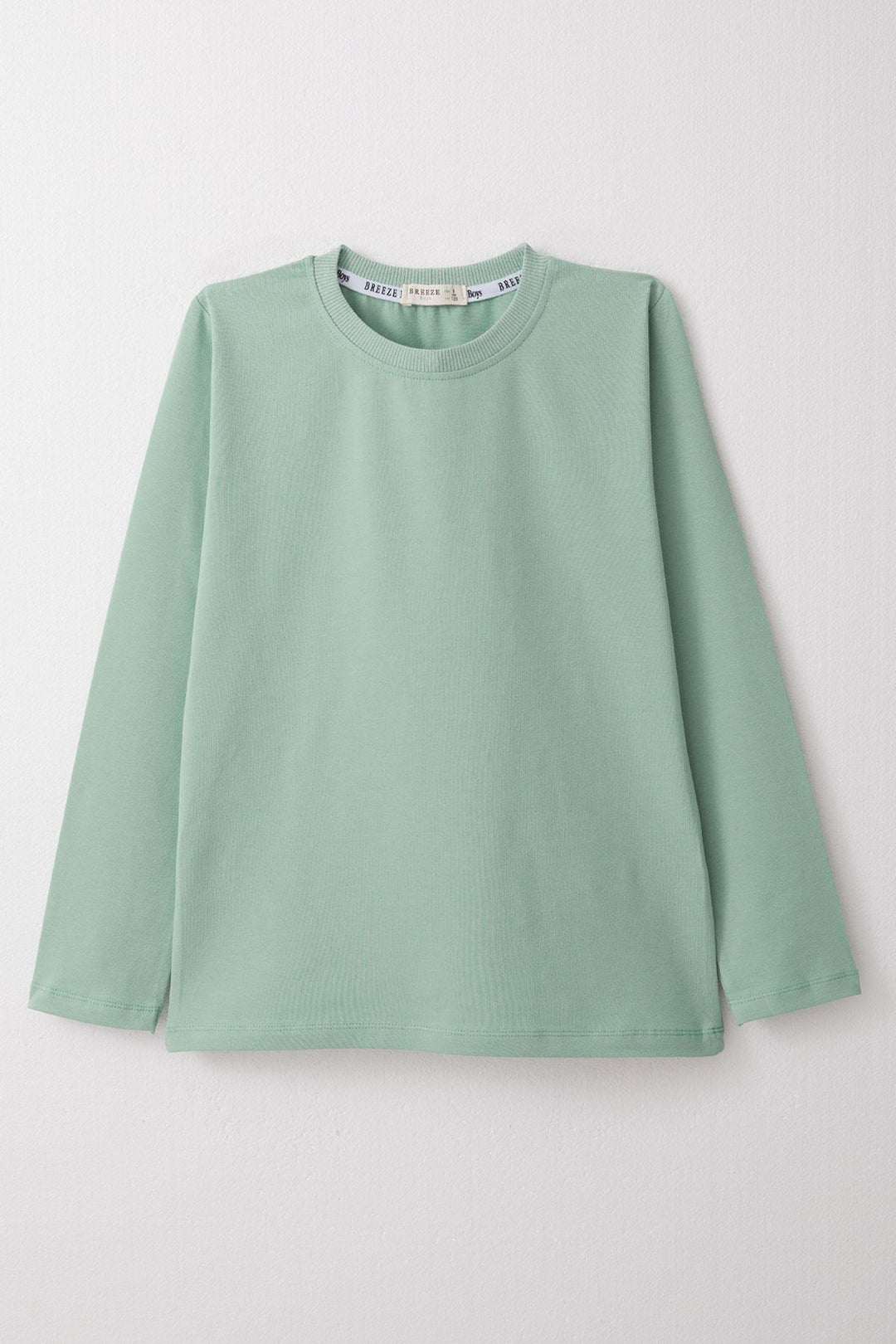 BRE Breeze Boys' Long Sleeve T-Shirt Basic 54 Years, Mint Green - Kerpen