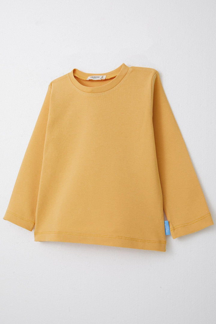 BRE Breeze Boys' Long Sleeve T-Shirt Basic 1-4 Years, Mustard Yellow - Jackson