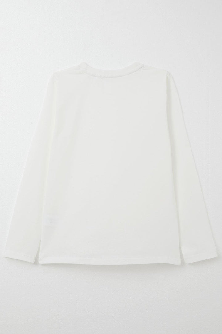 BRE Breeze Boys' Long Sleeve T-Shirt Basic 54 Years, Ecru - Los Mochis