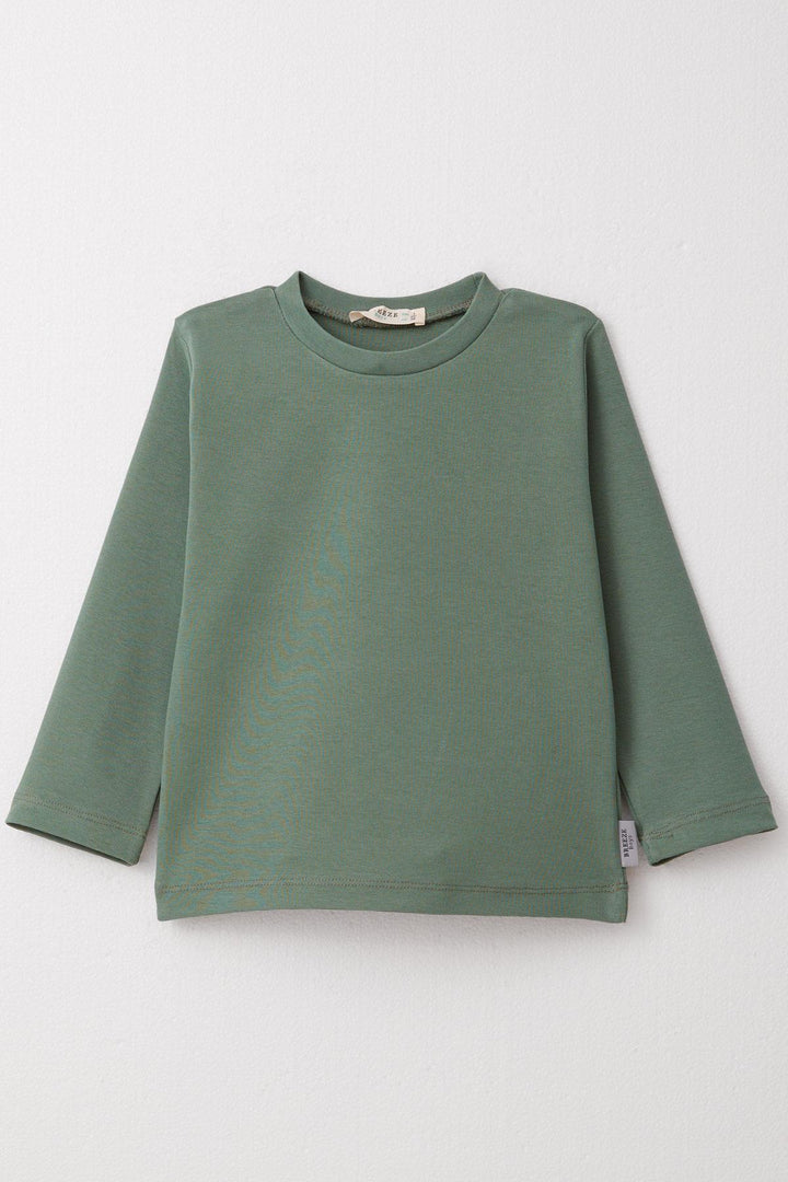 BRE Breeze Boys' Long Sleeve T-Shirt Basic 1-4 Years, Mint Green - Azusa