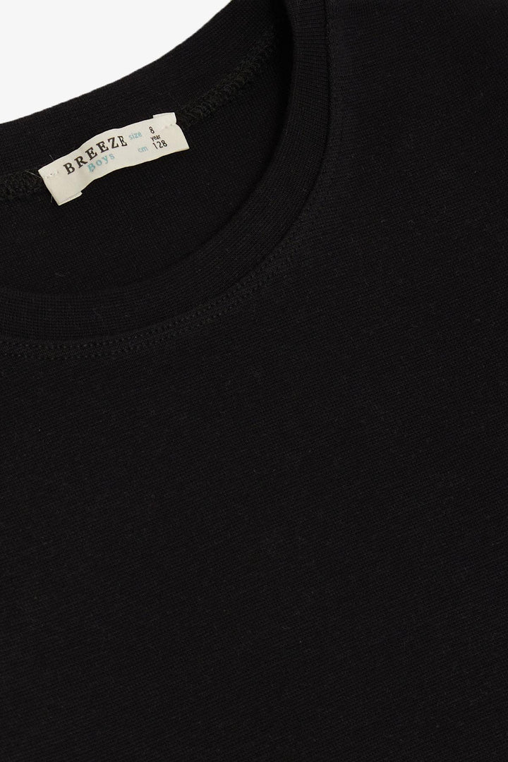 BRE Breeze Boys' Long Sleeve T-Shirt Basic 4-8 Years, Black - Alexandroúpoli