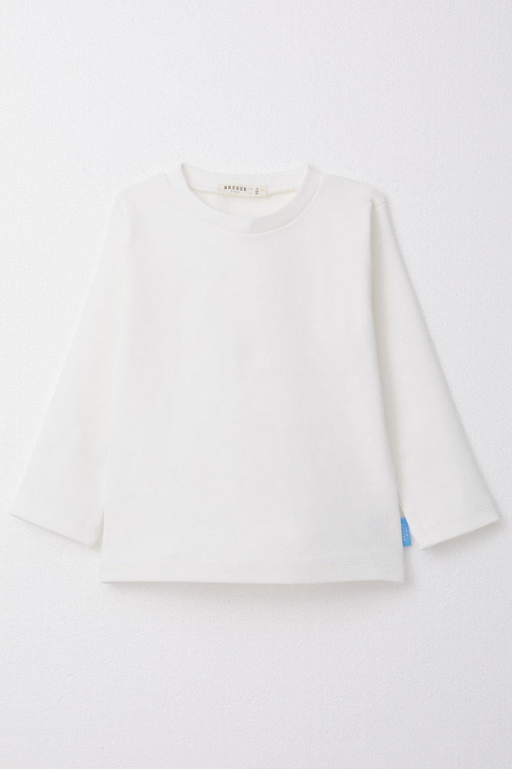 BRE Breeze Boys' Long Sleeve T-Shirt Basic 1-4 Years, White - Soest