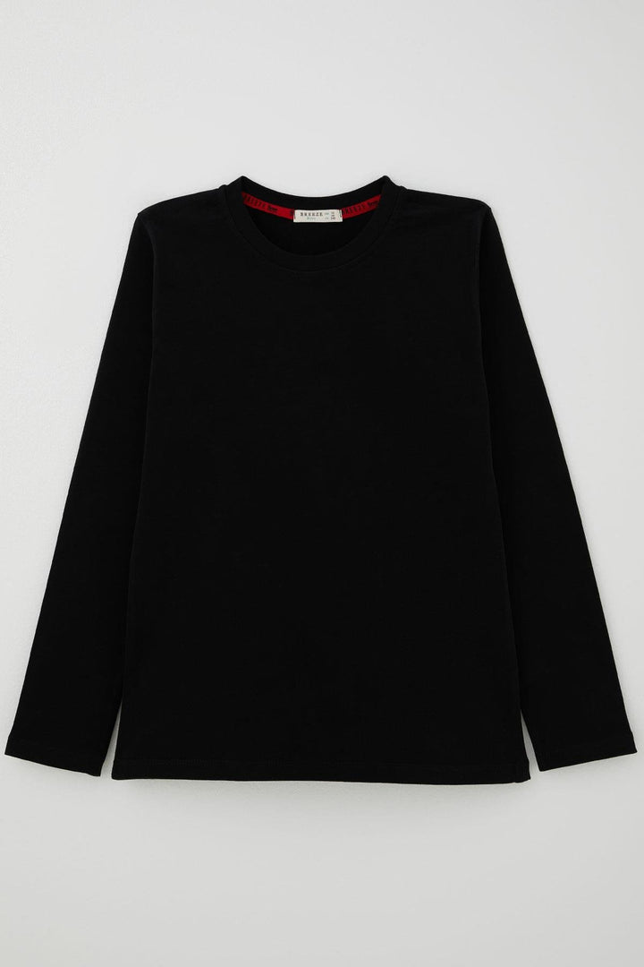 BRE Breeze Boys' Long Sleeve T-Shirt Basic 54 Years, Black - Lucca