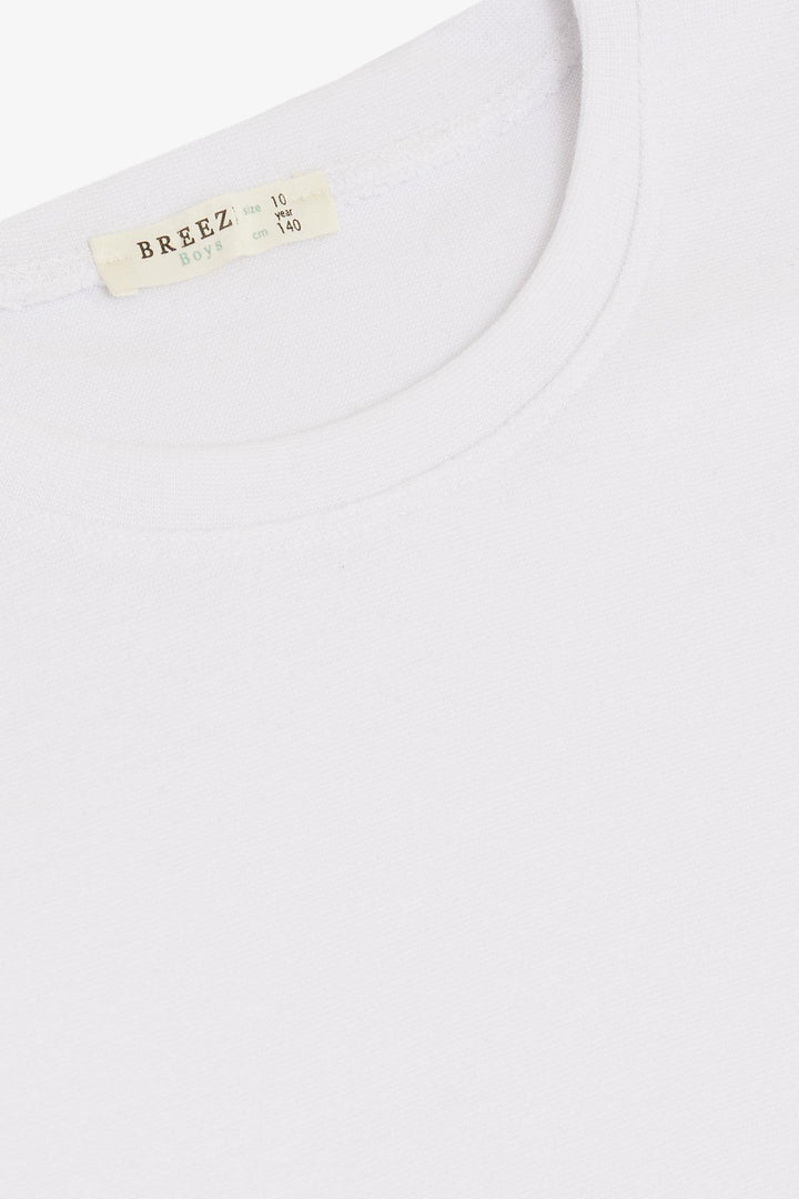 BRE Breeze Boys' Long Sleeve T-Shirt Basic 94 Years, White - Brussels