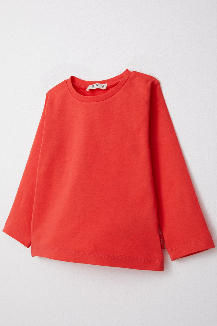 BRE Breeze Boys' Long Sleeve T-Shirt Basic 1-4 Years, Pomegranate - Missoula