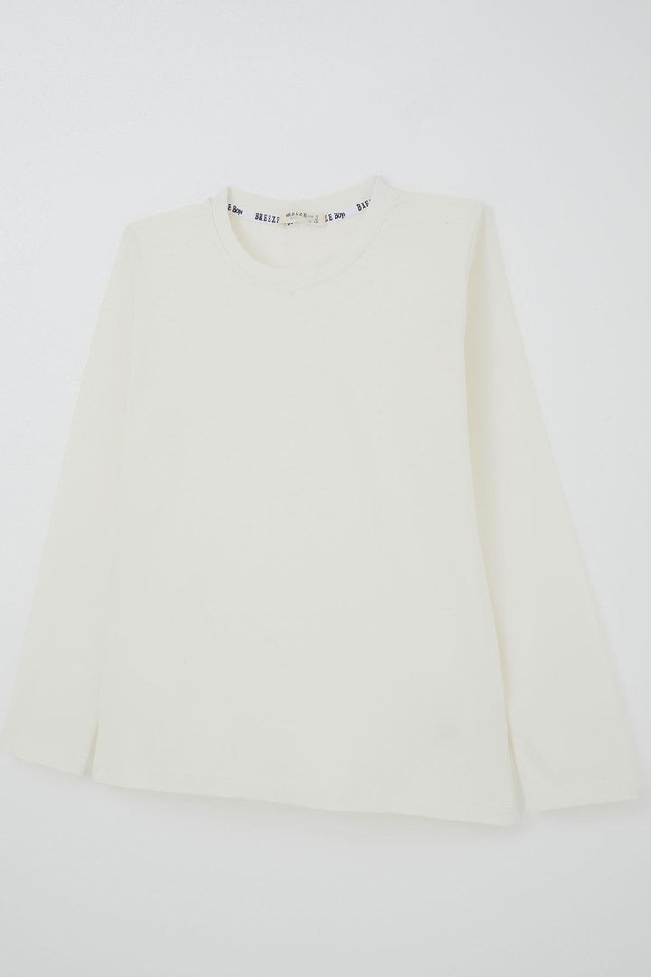 BRE Breeze Erkek Çocuk Uzun Kollu Tişört Basic 54 Yaş, Ekru - Slough