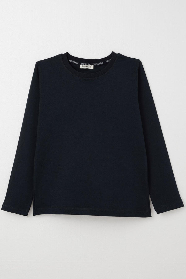 BRE Breeze Boys' Long Sleeve T-Shirt Basic 54 Years, Navy Blue - Kearns