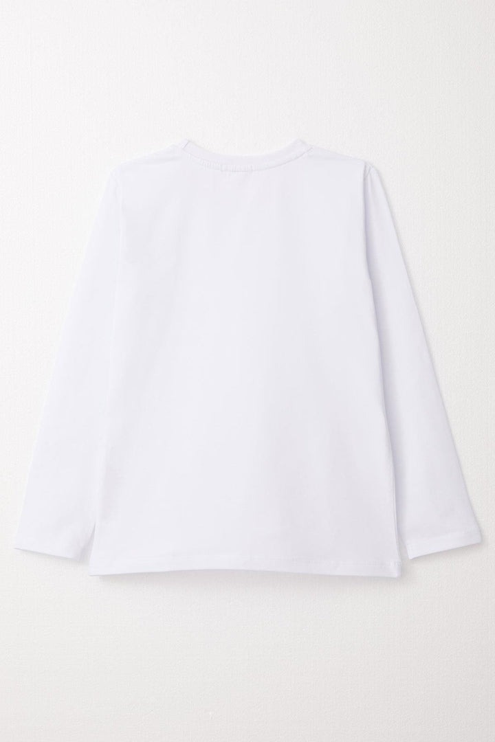 BRE Breeze Boys' Long Sleeve T-Shirt Basic 54 Years, White - Brühl