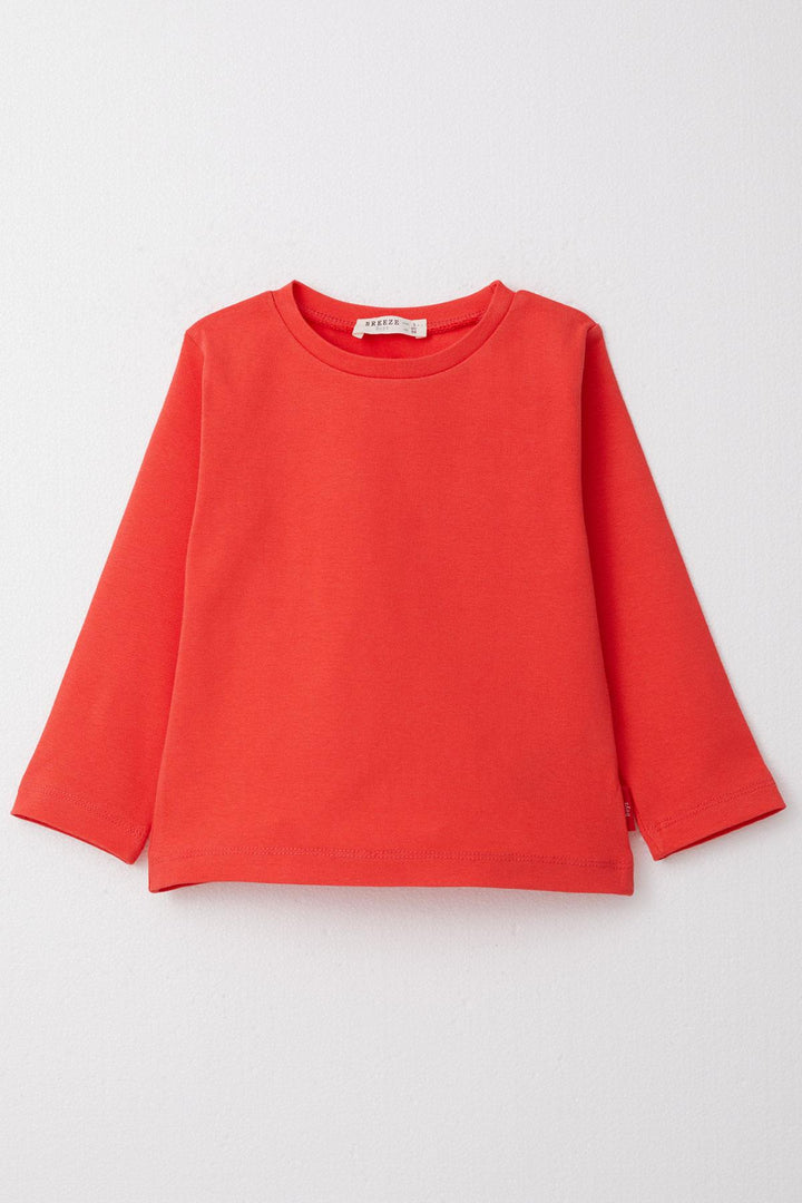 BRE Breeze Boys' Long Sleeve T-Shirt Basic 1-4 Years, Pomegranate - Missoula
