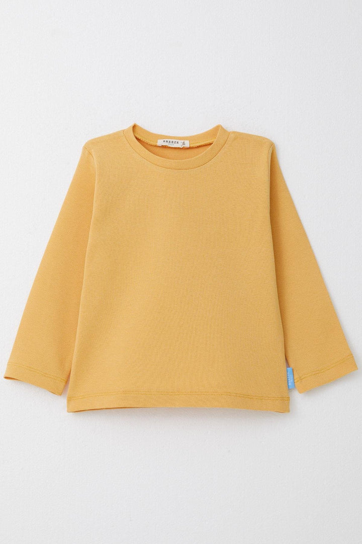 BRE Breeze Boys' Long Sleeve T-Shirt Basic 1-4 Years, Mustard Yellow - Jackson