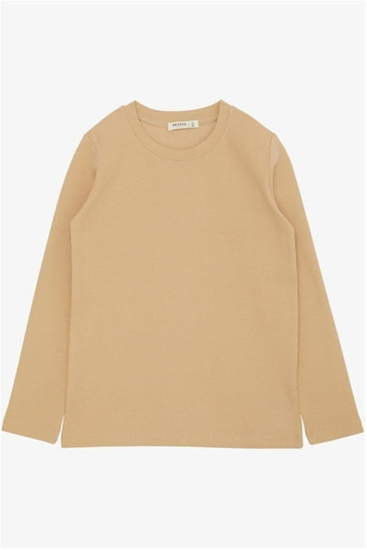 BRE Breeze Boys' Long Sleeve T-Shirt Basic 94 Years, Cream - Irapuato