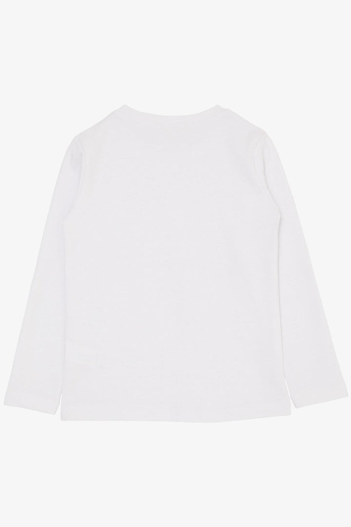 BRE Breeze Boys' Long Sleeve T-Shirt Basic 94 Years, White - Brussels