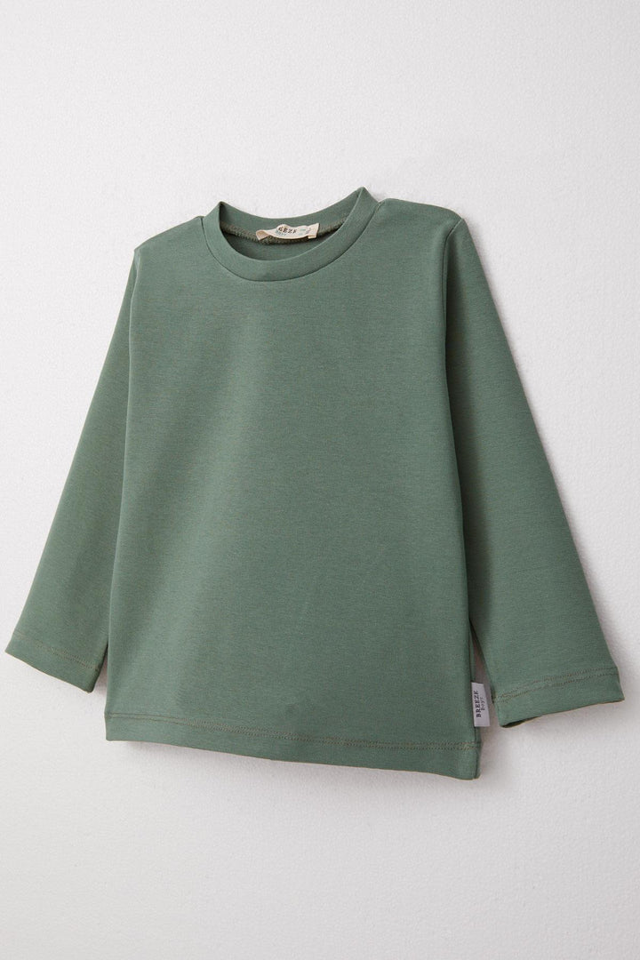 BRE Breeze Boys' Long Sleeve T-Shirt Basic 1-4 Years, Mint Green - Azusa
