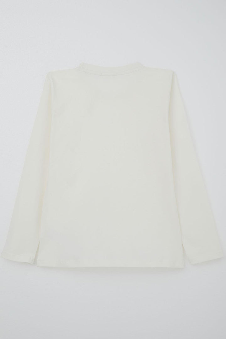 BRE Breeze Boys' Long Sleeve T-Shirt Basic 54 Years, Ecru - Oleksandriia