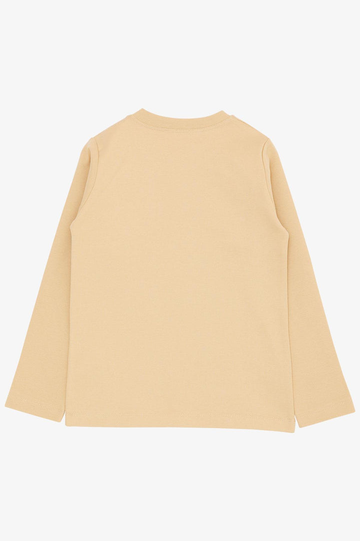 BRE Breeze Boys' Long Sleeve T-Shirt Basic 4-8 Years, Cream - Hengelo