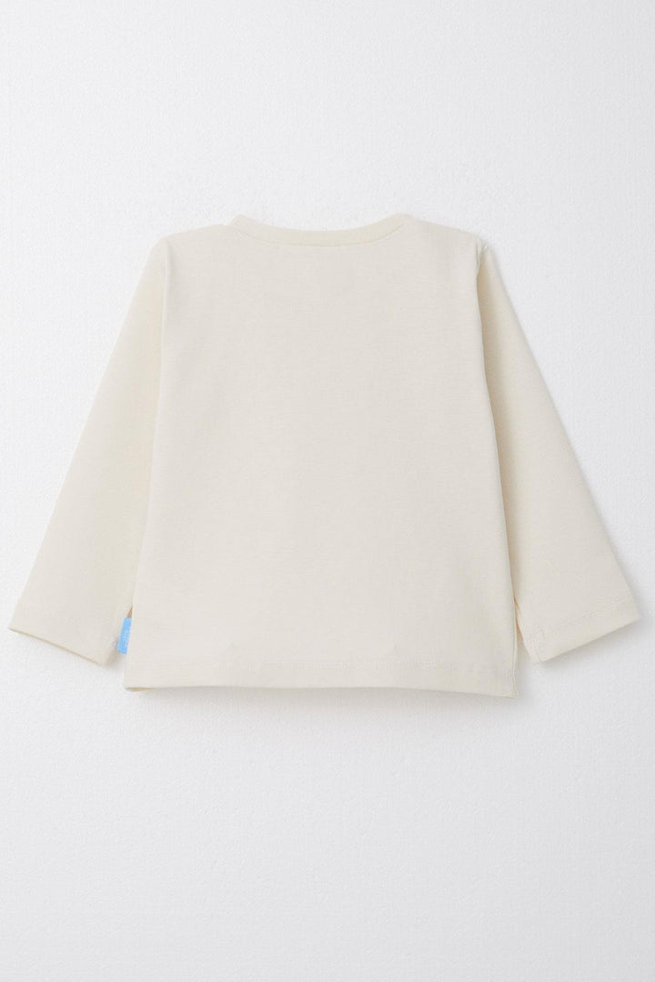 BRE Breeze Boys' Long Sleeve T-Shirt Basic 1-4 Years, Ecru - Hastings