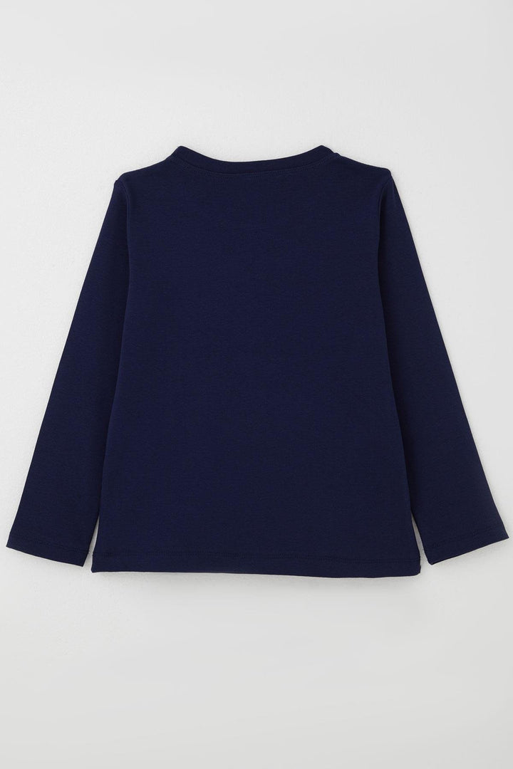 BRE Breeze Erkek Çocuk Uzun Kollu Tişört Basic 4-8 Yaş, Lacivert - Bitterfeld