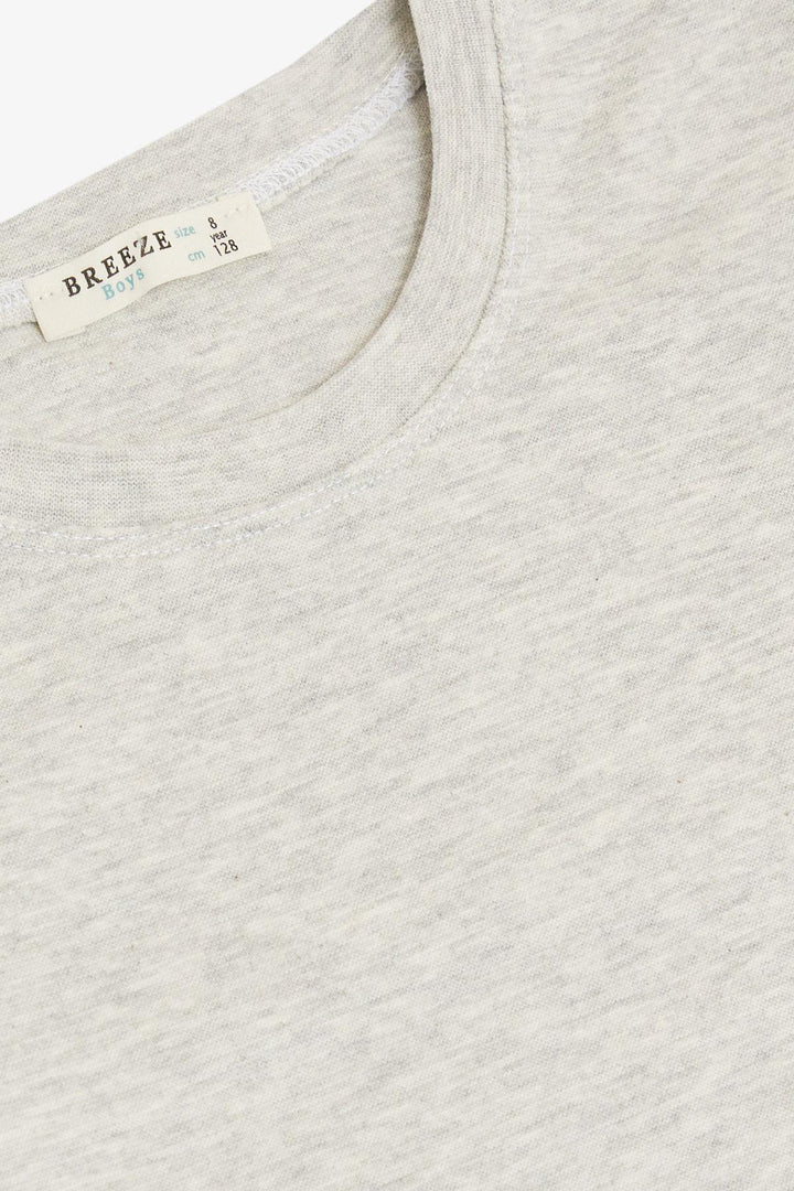 BRE Breeze Boys' Long Sleeve T-Shirt Basic 4-8 Years, Beige Melange - Welwyn Garden City