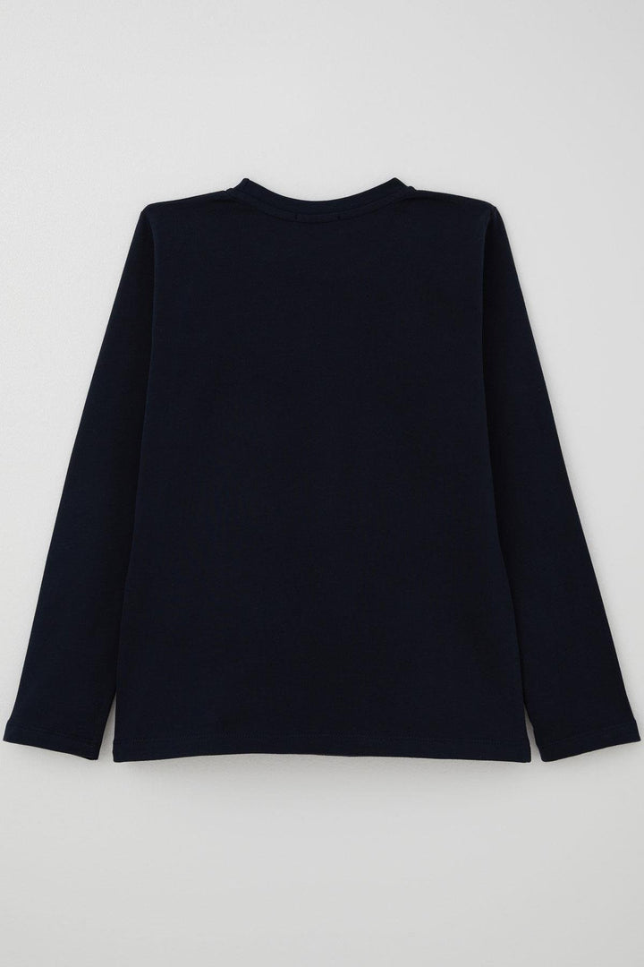 BRE Breeze Erkek Çocuk Uzun Kollu Tişört Basic 54 Yaş, Lacivert - Finglas
