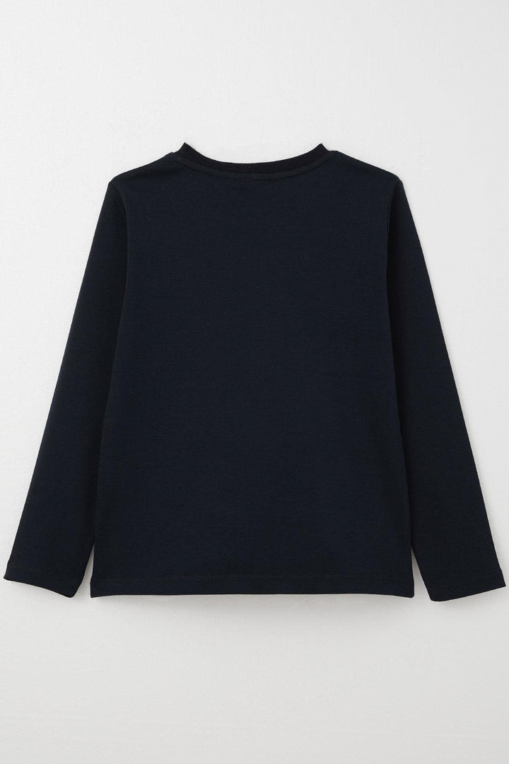 BRE Breeze Boys' Long Sleeve T-Shirt Basic 54 Years, Navy Blue - Kearns