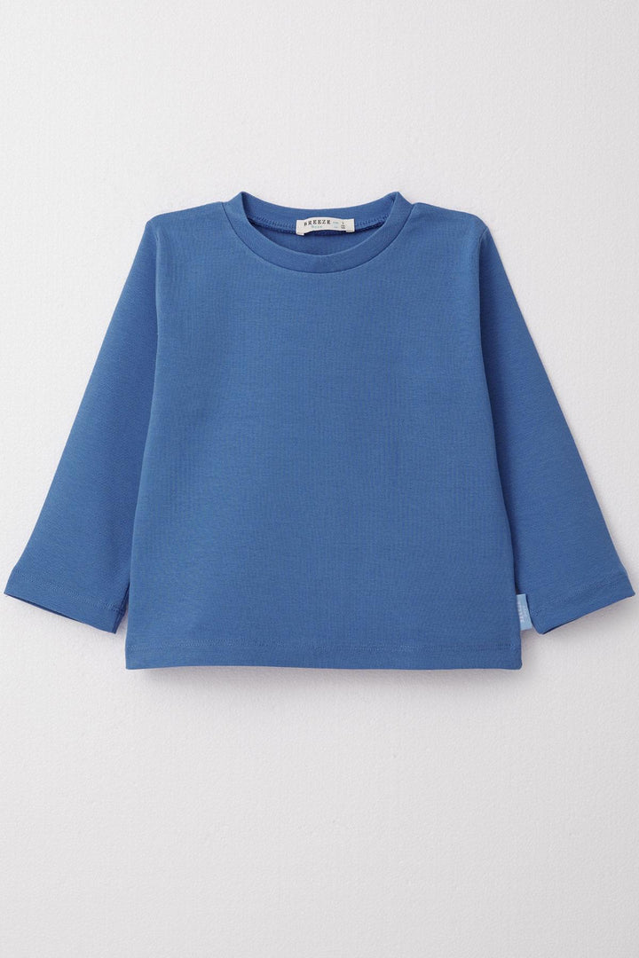 BRE Breeze Boys' Long Sleeve T-Shirt Basic 1-4 Years, Blue - Paterna