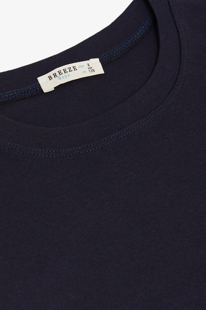 BRE Breeze Boys' Long Sleeve T-Shirt Basic 4-8 Years, Navy Blue - Tübingen