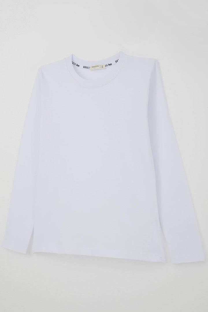 BRE Breeze Boys' Long Sleeve T-Shirt Basic 54 Years, White - Howell