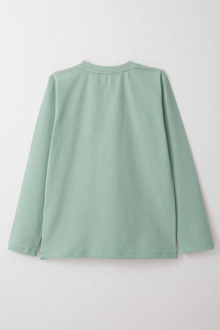 BRE Breeze Boys' Long Sleeve T-Shirt Basic 54 Years, Mint Green - Kerpen