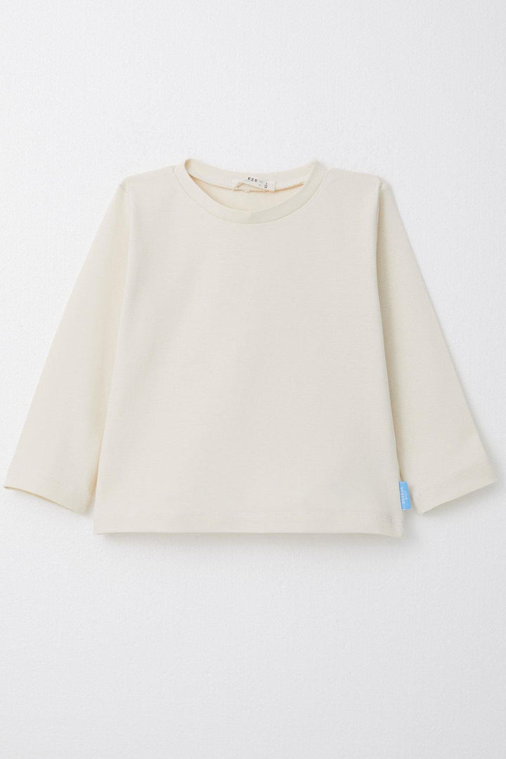BRE Breeze Boys' Long Sleeve T-Shirt Basic 1-4 Years, Ecru - Hastings