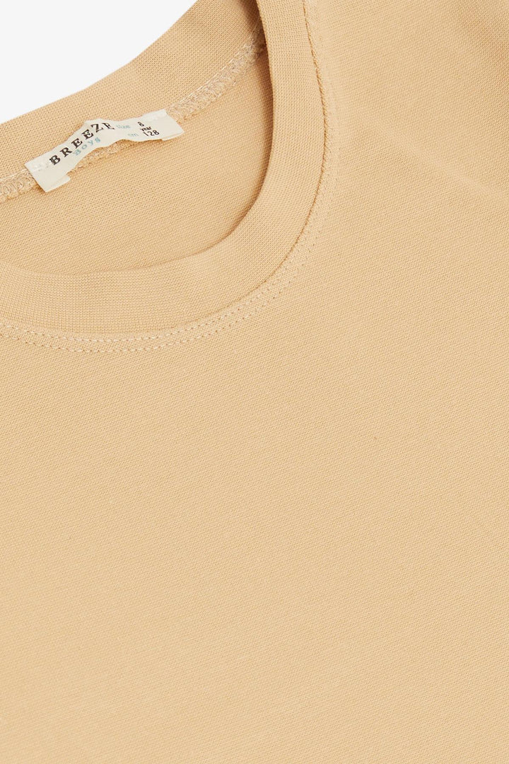 BRE Breeze Boys' Long Sleeve T-Shirt Basic 4-8 Years, Cream - Hengelo