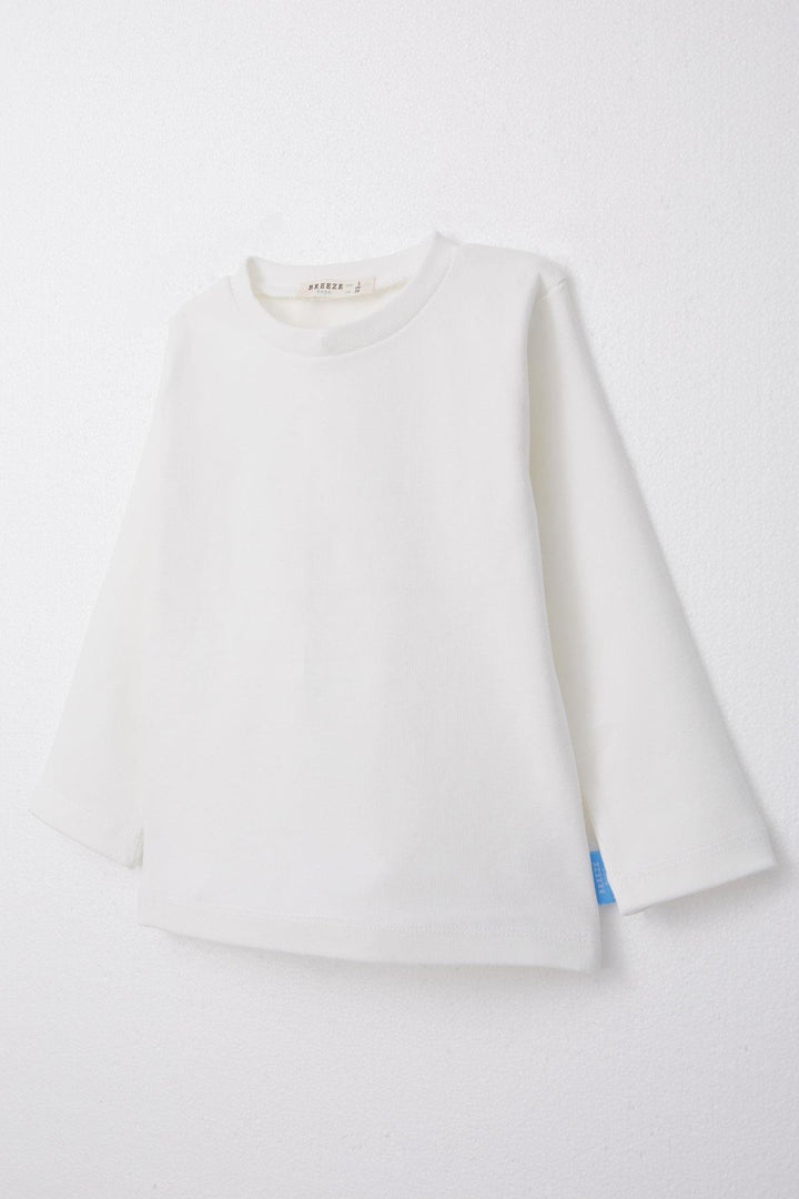 BRE Breeze Boys' Long Sleeve T-Shirt Basic 1-4 Years, White - Soest