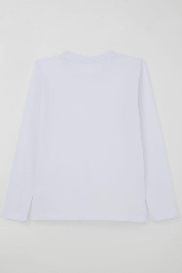 BRE Breeze Boys' Long Sleeve T-Shirt Basic 54 Years, White - Howell